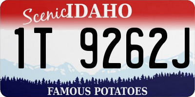 ID license plate 1T9262J