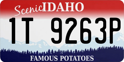ID license plate 1T9263P