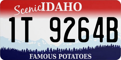 ID license plate 1T9264B