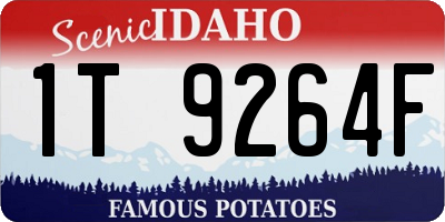 ID license plate 1T9264F