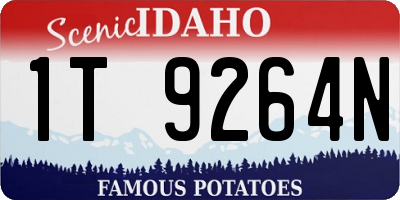 ID license plate 1T9264N