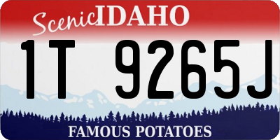 ID license plate 1T9265J