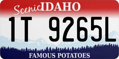 ID license plate 1T9265L