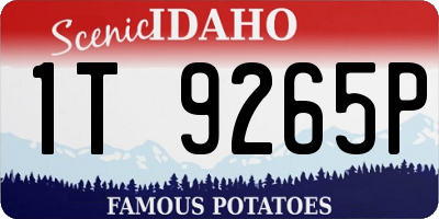 ID license plate 1T9265P