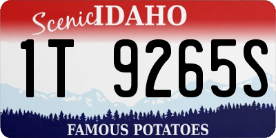 ID license plate 1T9265S
