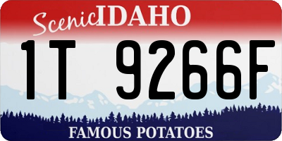 ID license plate 1T9266F