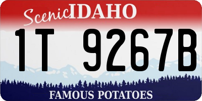 ID license plate 1T9267B