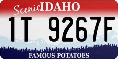 ID license plate 1T9267F