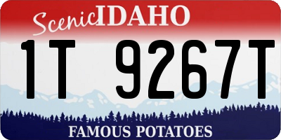 ID license plate 1T9267T