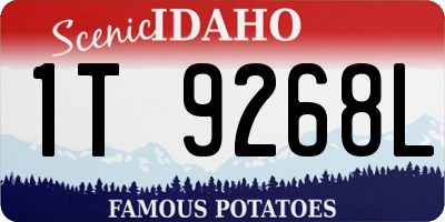 ID license plate 1T9268L