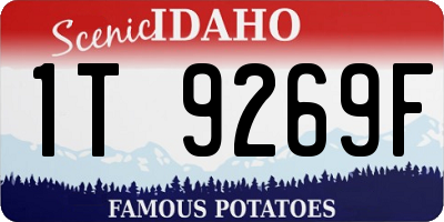 ID license plate 1T9269F