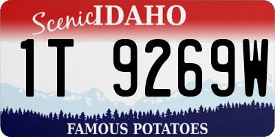ID license plate 1T9269W