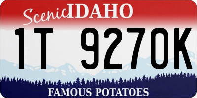 ID license plate 1T9270K