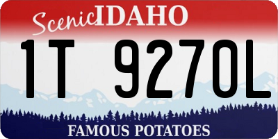 ID license plate 1T9270L