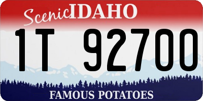 ID license plate 1T9270O