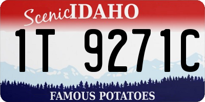 ID license plate 1T9271C