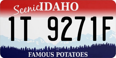ID license plate 1T9271F