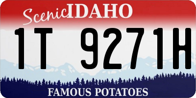 ID license plate 1T9271H