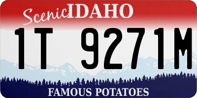 ID license plate 1T9271M