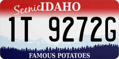 ID license plate 1T9272G