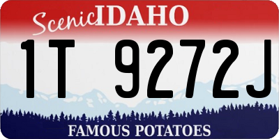 ID license plate 1T9272J