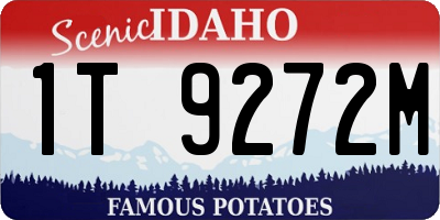 ID license plate 1T9272M