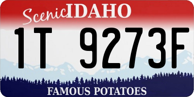ID license plate 1T9273F
