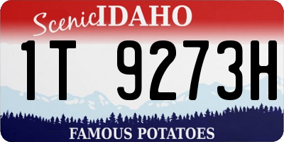 ID license plate 1T9273H