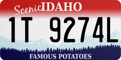 ID license plate 1T9274L