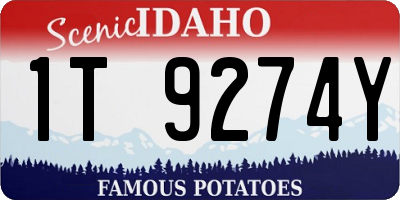 ID license plate 1T9274Y