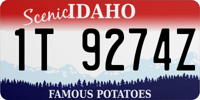 ID license plate 1T9274Z