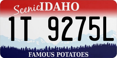 ID license plate 1T9275L