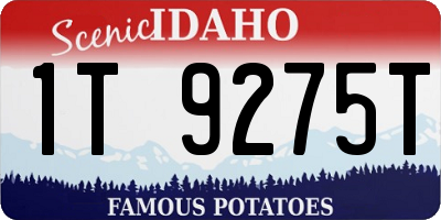 ID license plate 1T9275T