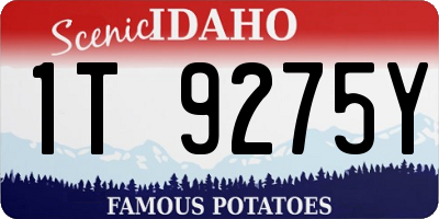 ID license plate 1T9275Y