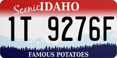 ID license plate 1T9276F