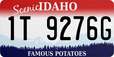 ID license plate 1T9276G