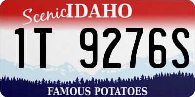 ID license plate 1T9276S