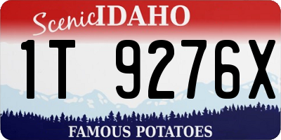 ID license plate 1T9276X