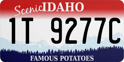 ID license plate 1T9277C