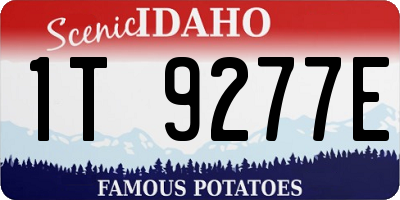 ID license plate 1T9277E