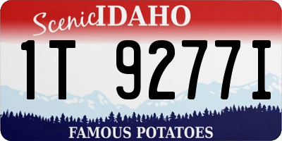 ID license plate 1T9277I