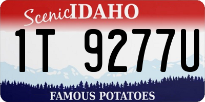ID license plate 1T9277U