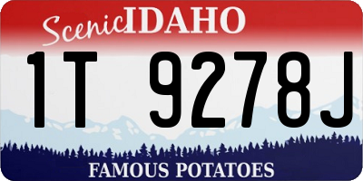 ID license plate 1T9278J