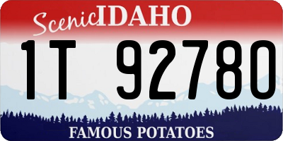 ID license plate 1T9278O
