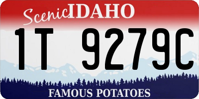 ID license plate 1T9279C