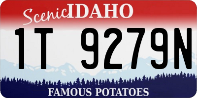 ID license plate 1T9279N