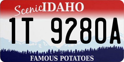 ID license plate 1T9280A