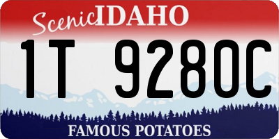 ID license plate 1T9280C