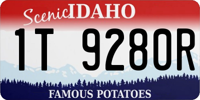 ID license plate 1T9280R