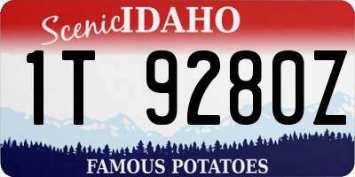 ID license plate 1T9280Z